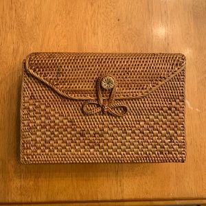 Rattan crossbody bag